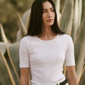 Buck Mason White Surplus Rib Tee